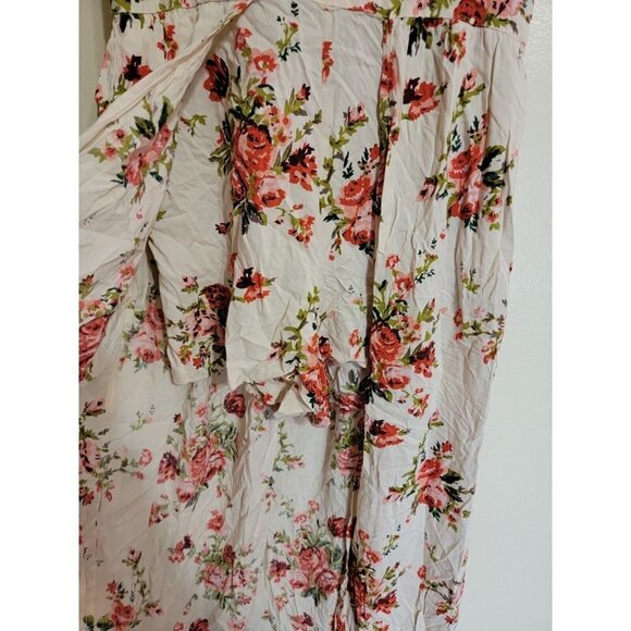 Angie Dress Women Large Flare Short Sleeve Tie Back Floral Print Romper Open - Picture 2 of 11